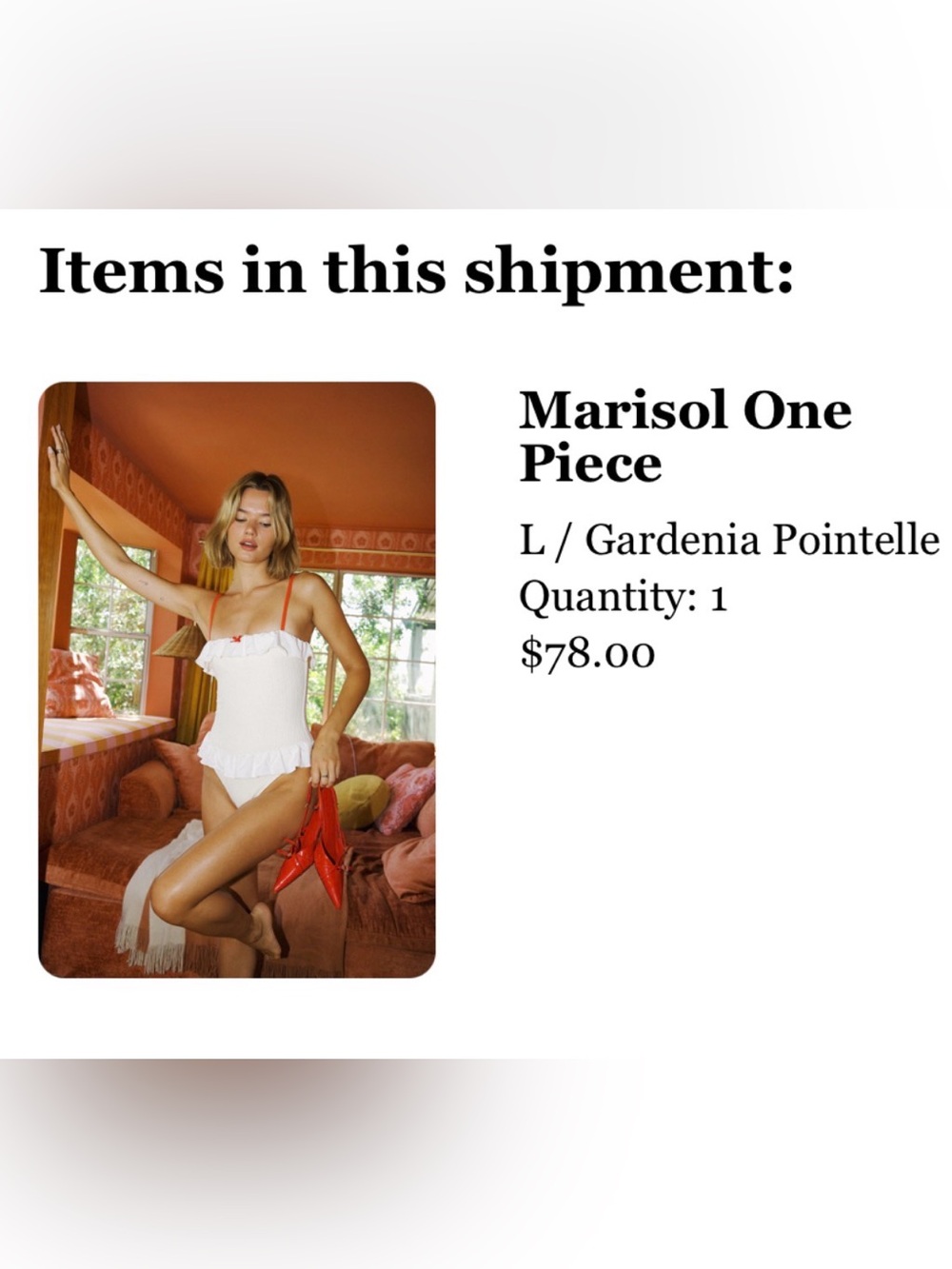 One piece bathing suit